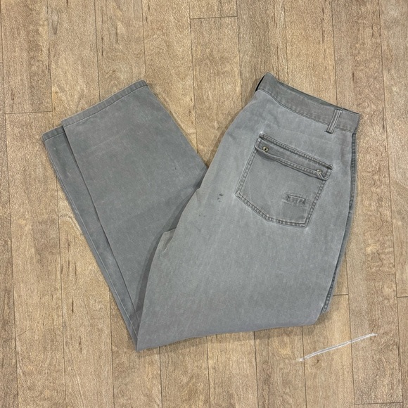 Vintage Mountain Unit Gitano Pants Mens 38 Grey Polyester Hipster Hiking - Picture 3 of 6